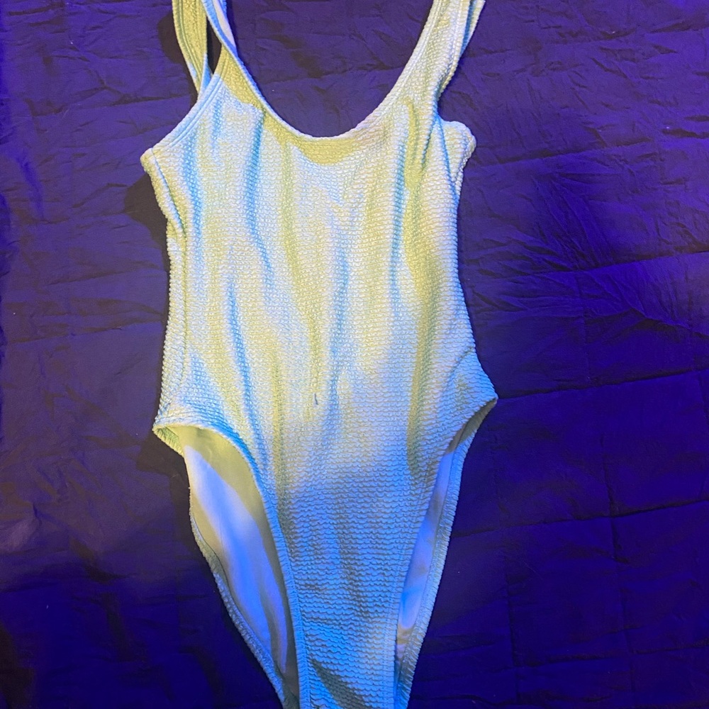 teal one piece bathing suit